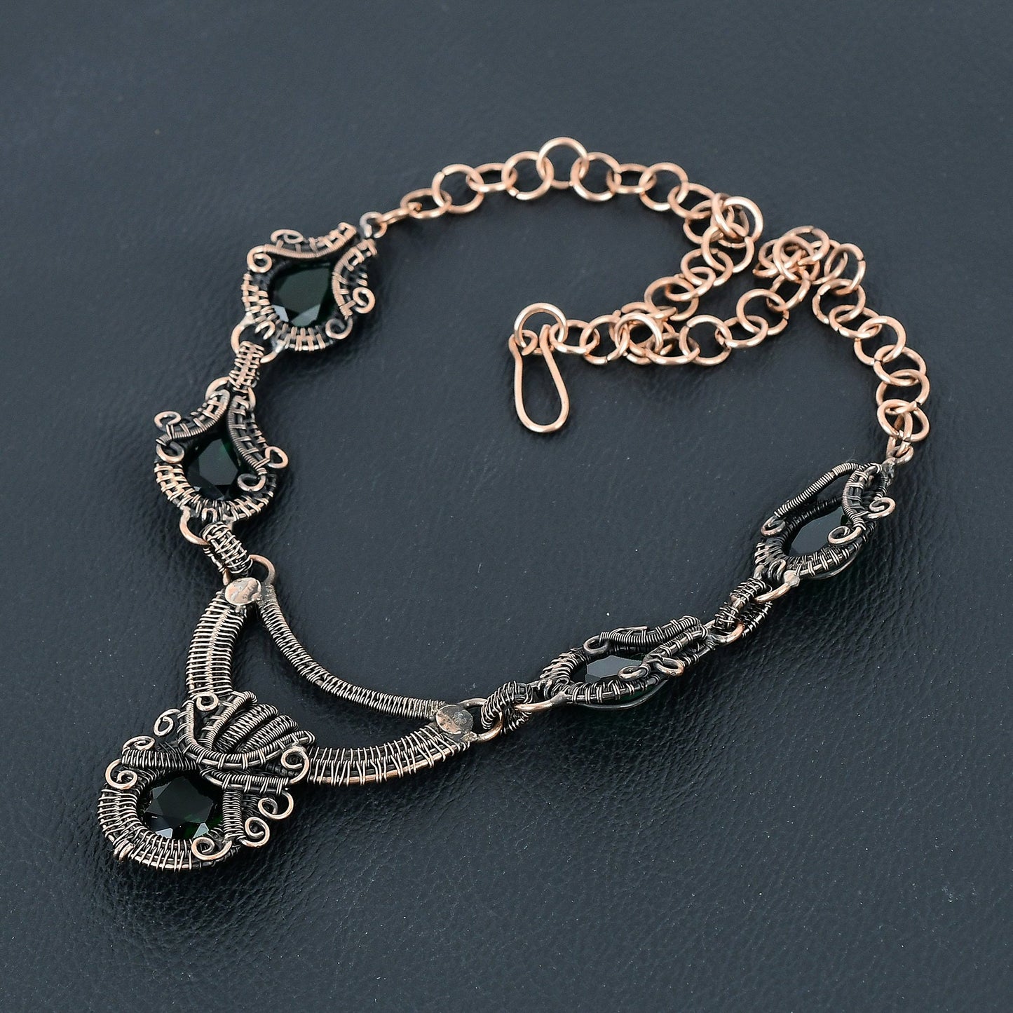 Green Chrome Diopside Gemstone Necklace