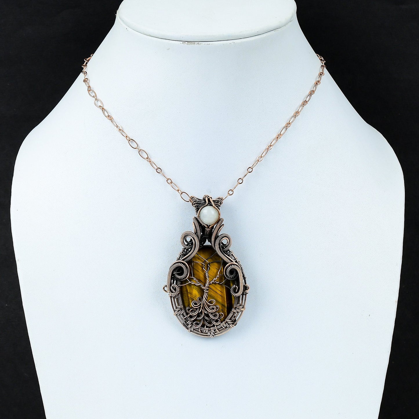 Golden Brown Tiger Eye Gemstone Pendant