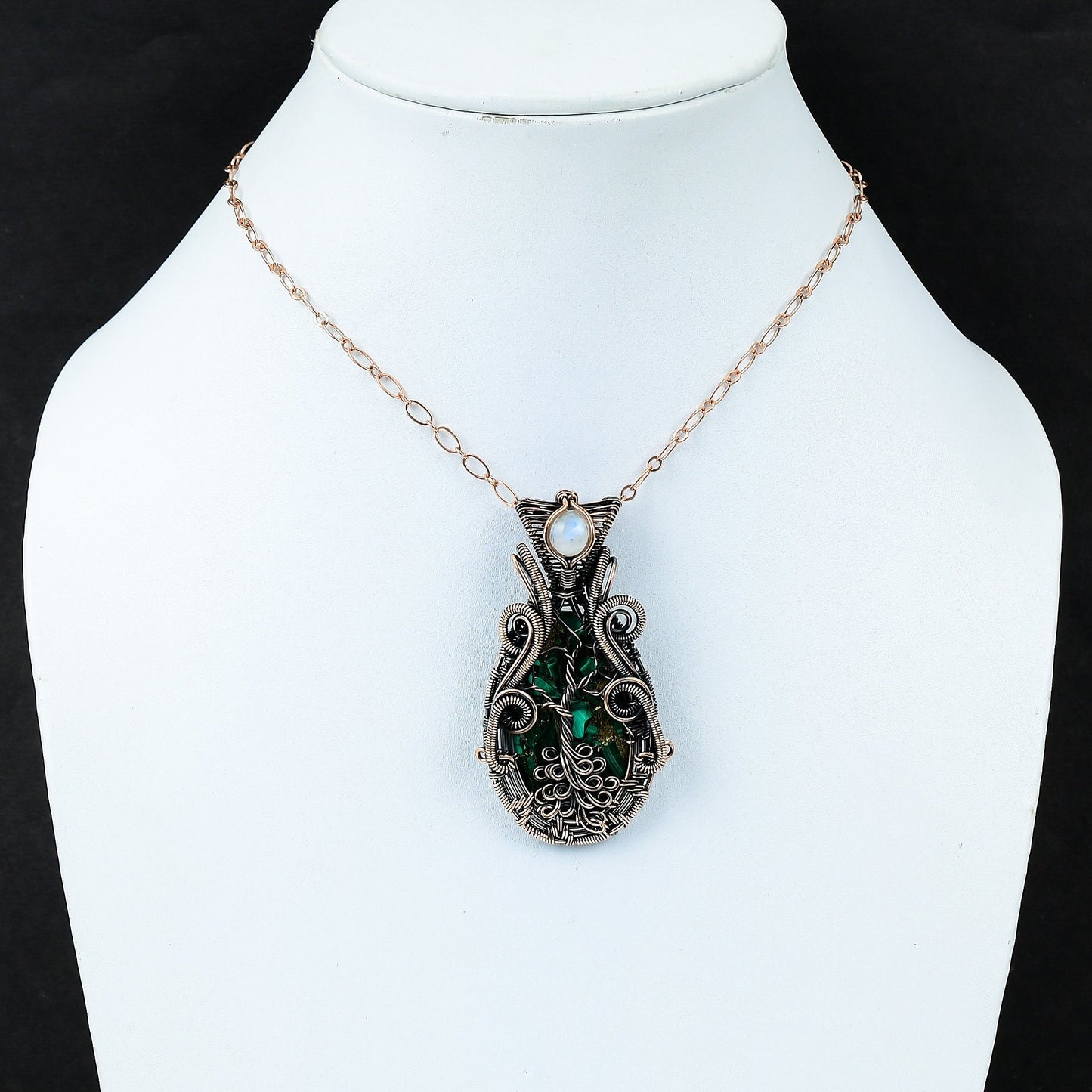 Green Malachite Gemstone Pendant