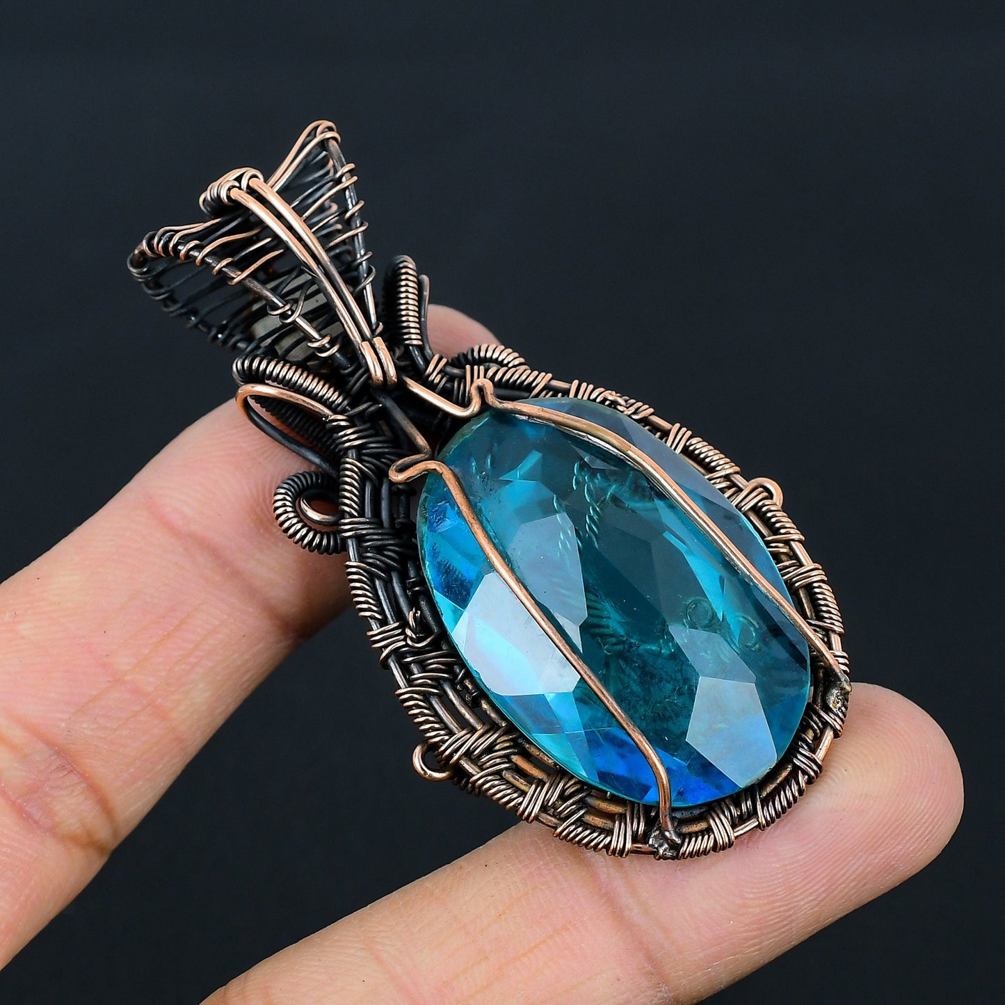 Blue Topaz Gemstone Pendant