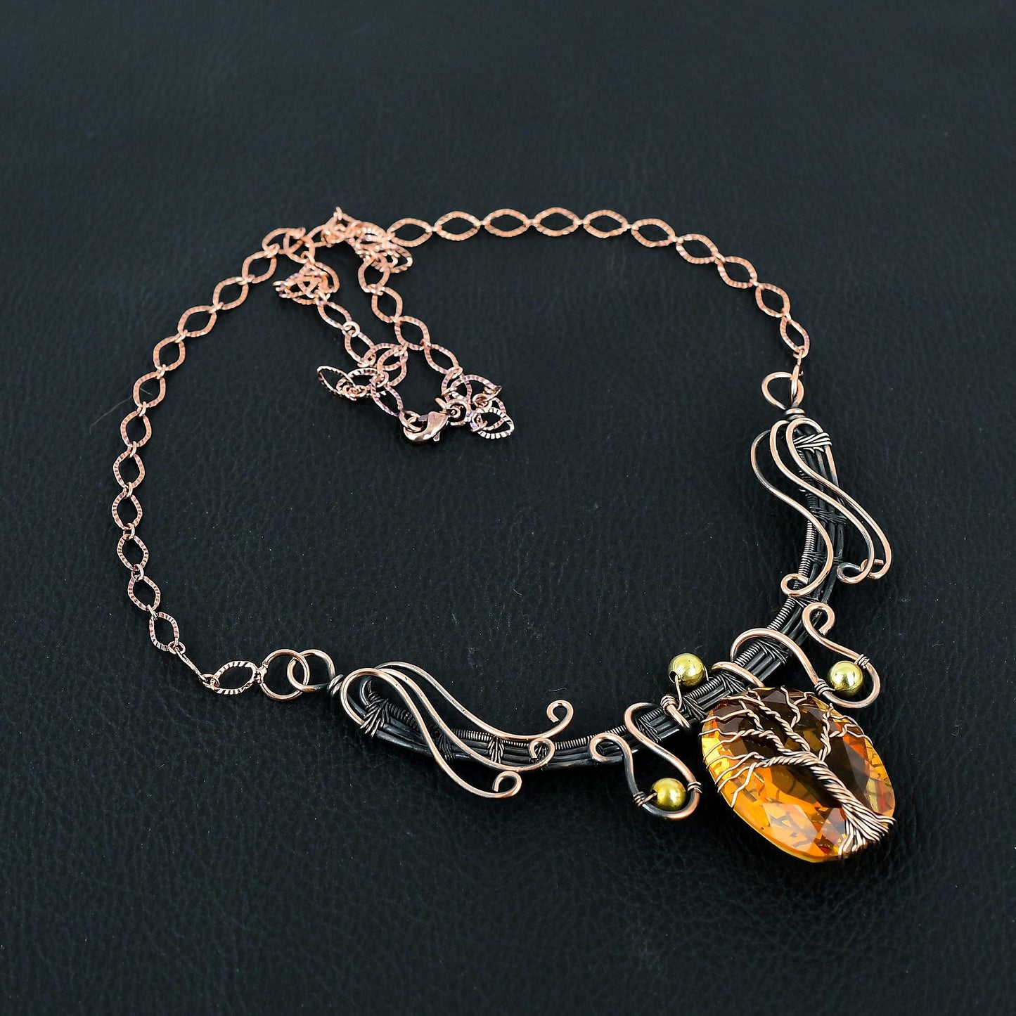 Yellow Citrine Gemstone Necklace