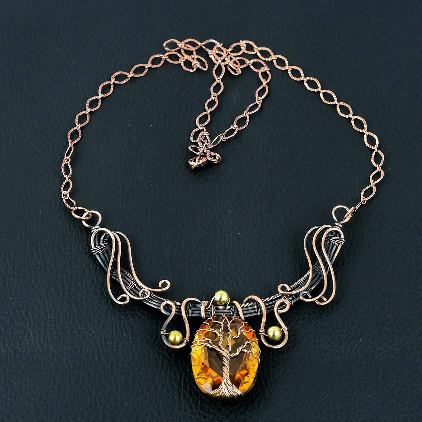 Yellow Citrine Gemstone Necklace