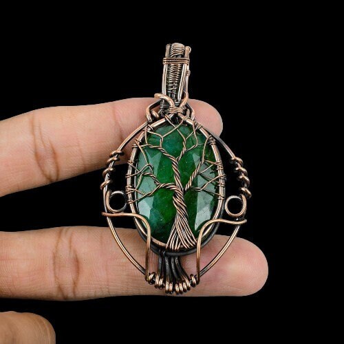 Green Zambian Emerald Gemstone Pendant