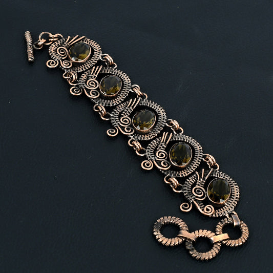Brown Smoky Topaz Gemstone Bangle