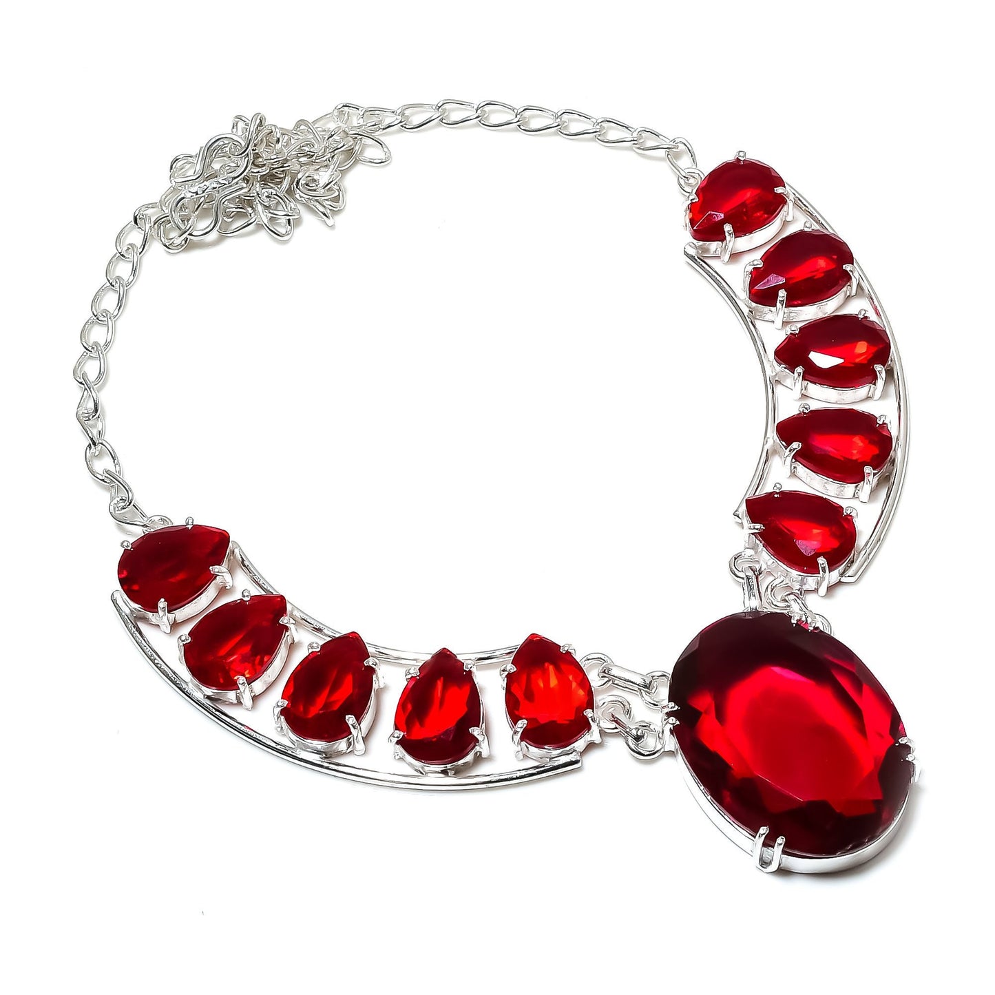 Red Garnet Gemstone Necklace