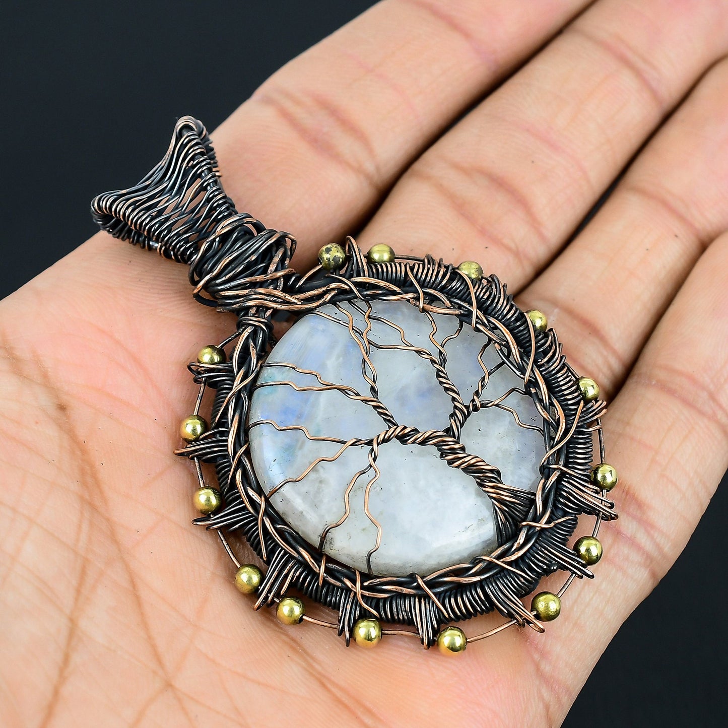 Blue Moonstone Gemstone Pendant