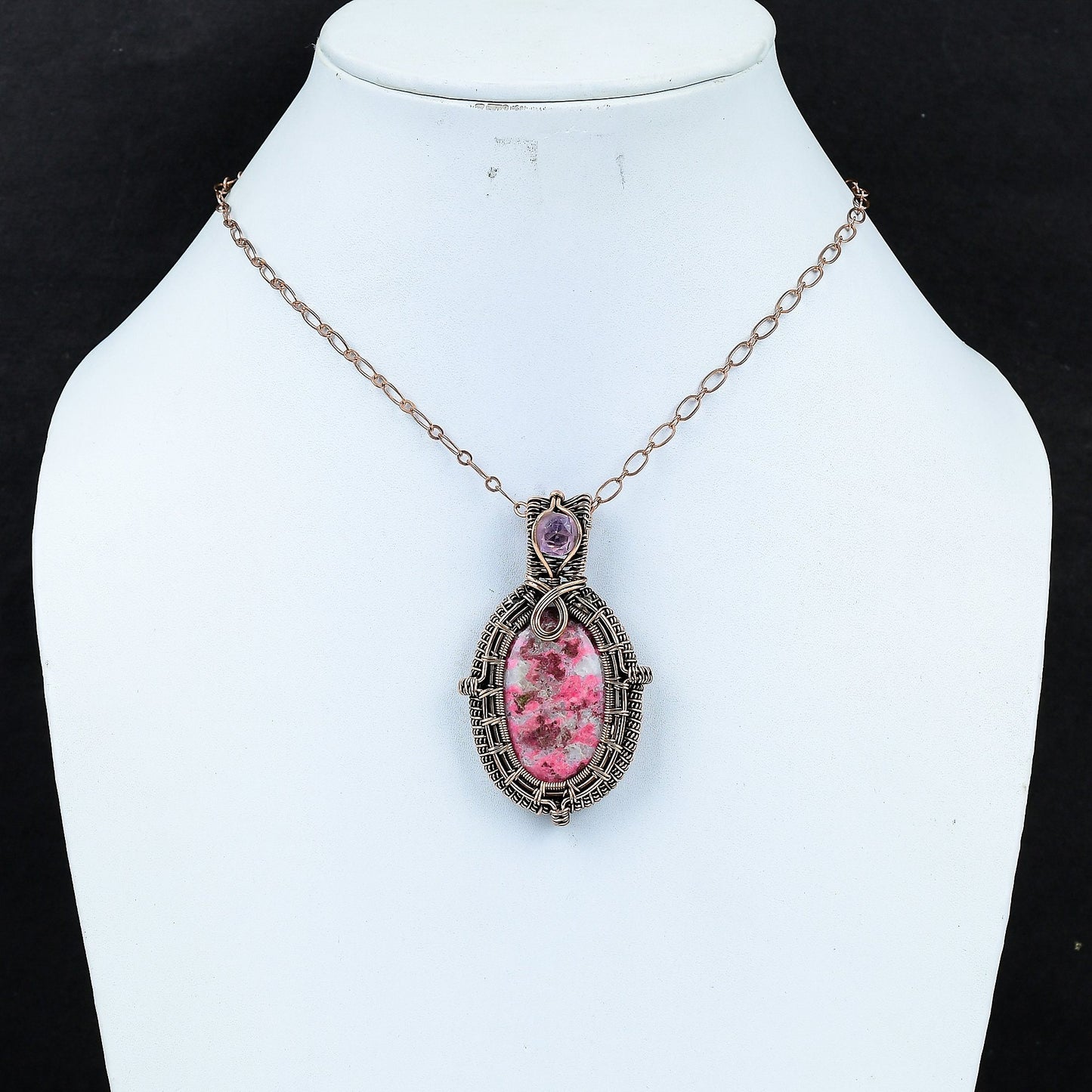Pink Thulite Gemstone Pendant