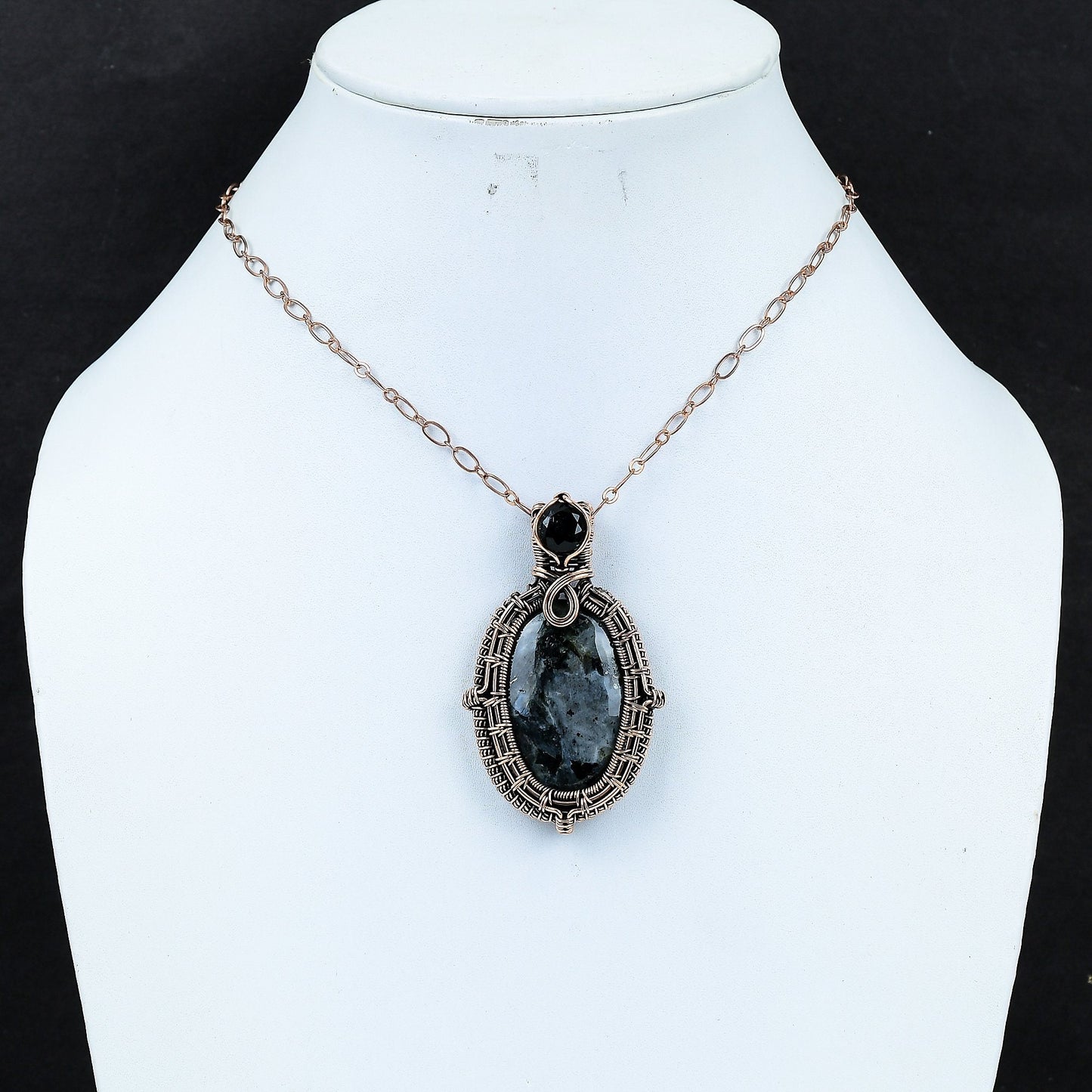 Gray Larvikite Gemstone Pendant
