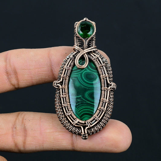 Green Malachite Gemstone Pendant