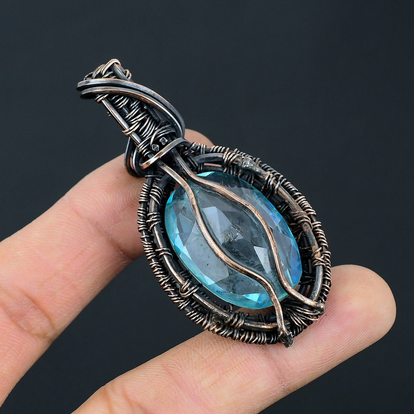Blue Topaz Gemstone Pendant