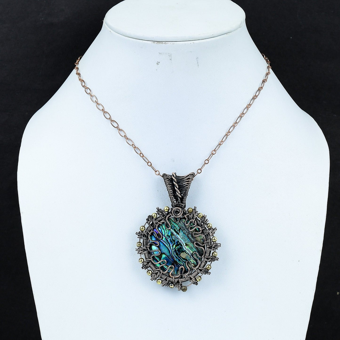 Rainbow Abalone Gemstone Pendant