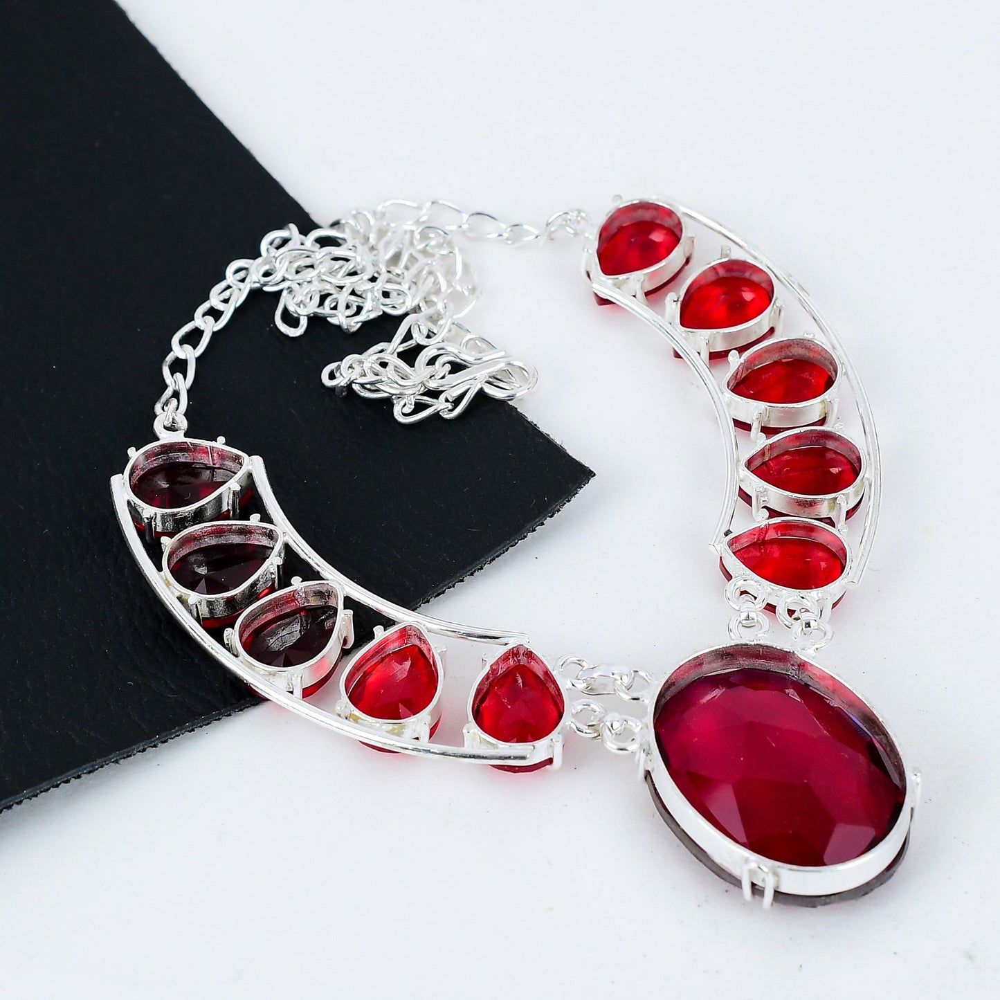 Red Garnet Gemstone Necklace