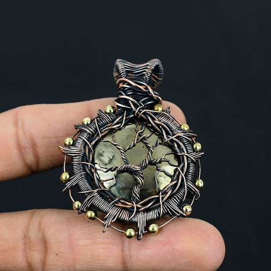 Golden Pyrite Gemstone Pendant