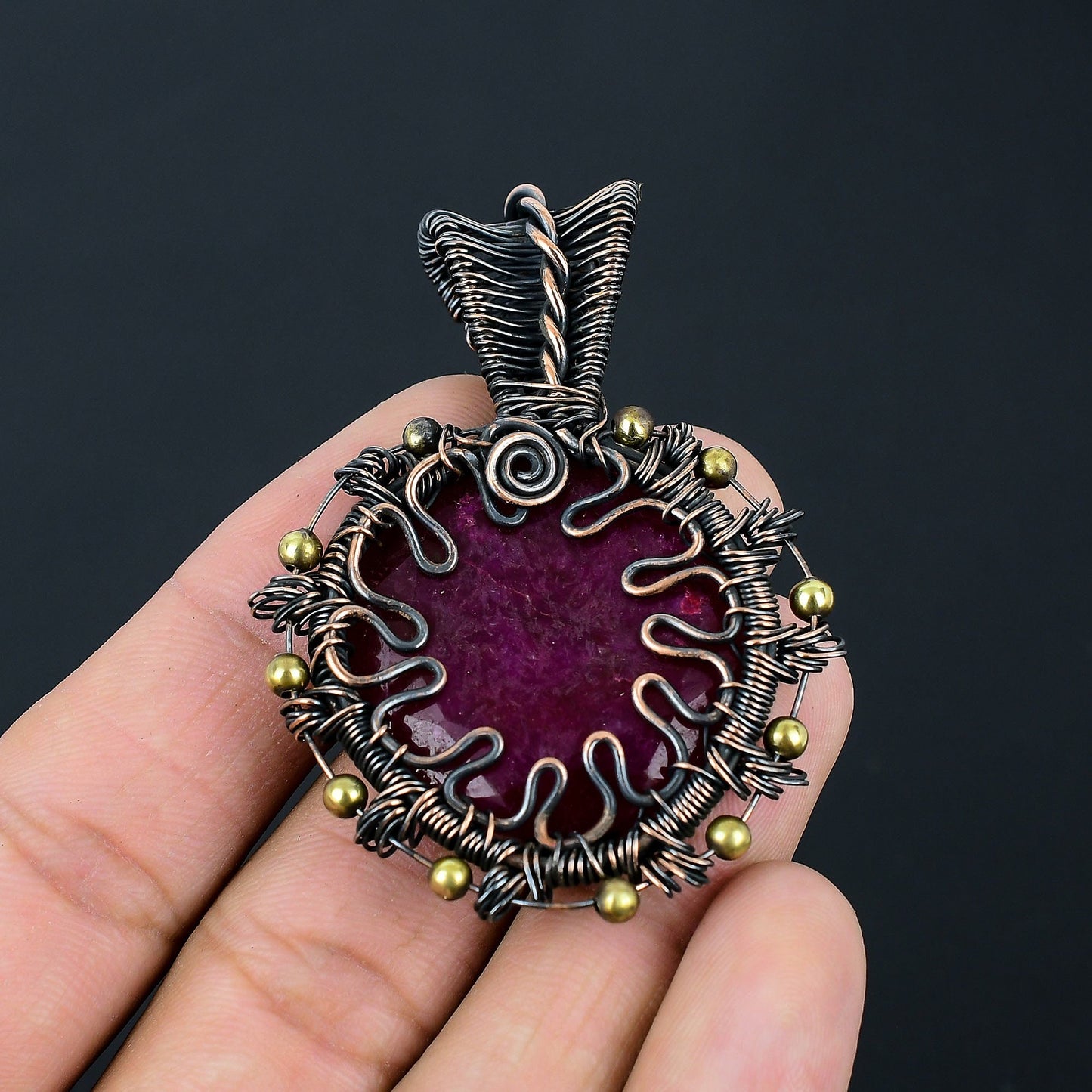 Red Ruby Gemstone Pendant