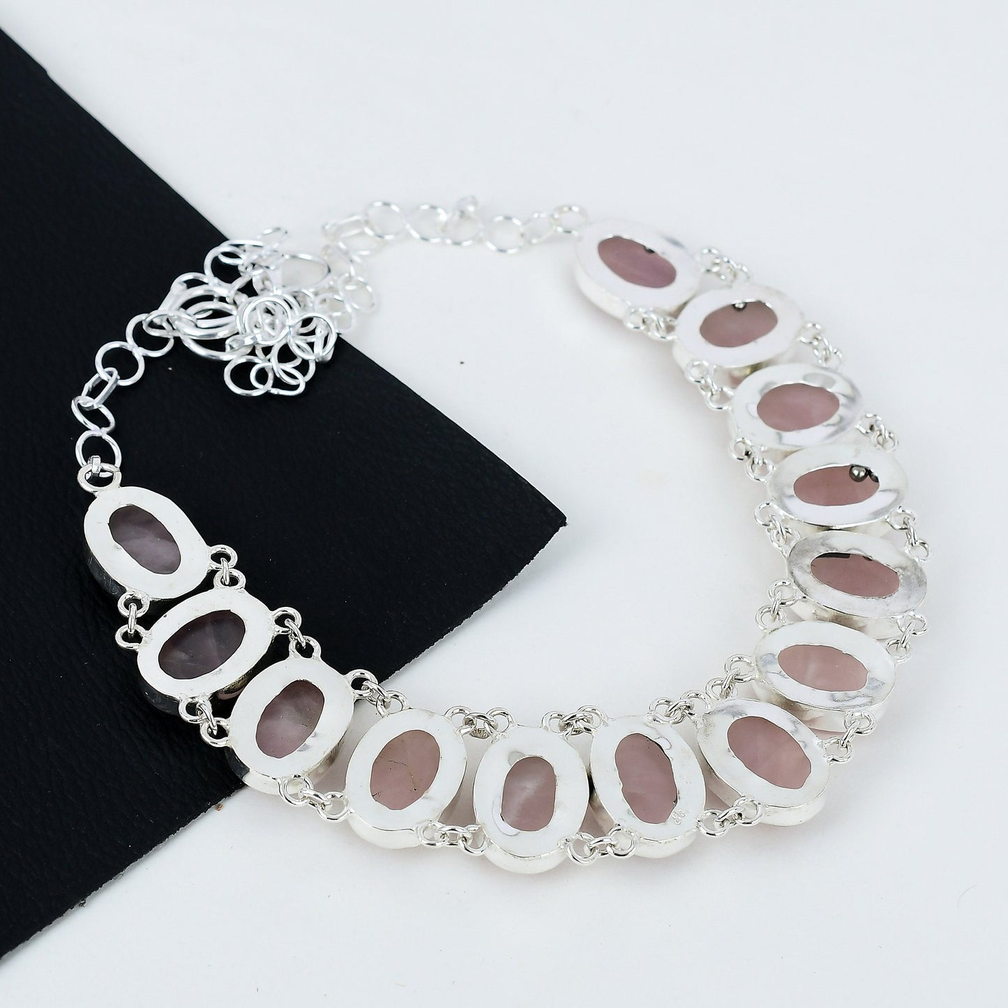 Pink Rose Quartz Gemstone Necklace