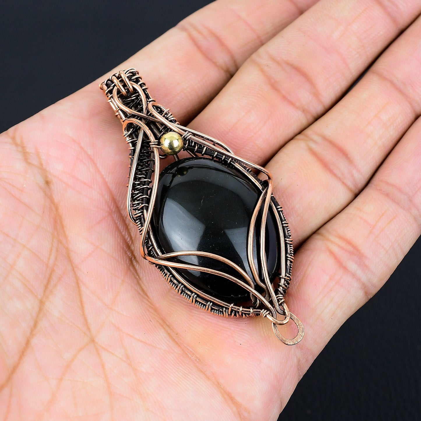 Black Onyx Gemstone Pendant