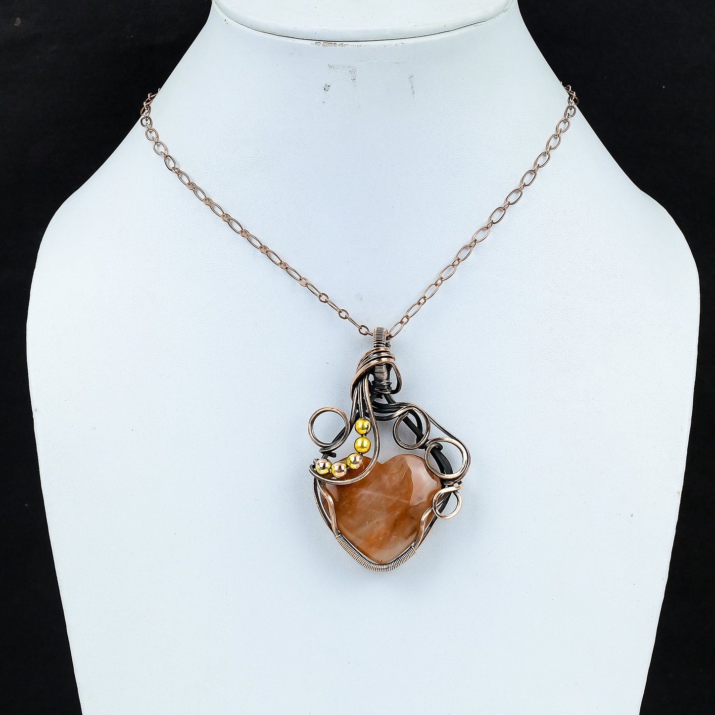 Orange Sunstone Gemstone Pendant