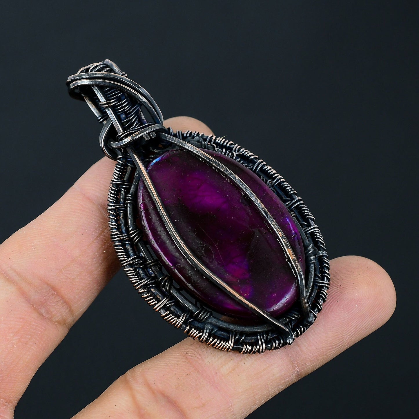 Pink Labradorite Gemstone Pendant