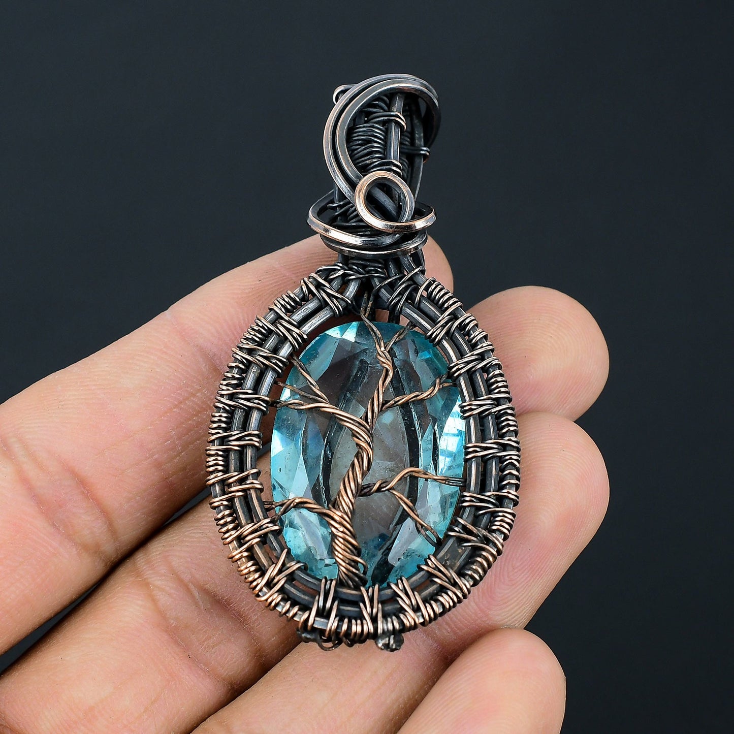 Blue Topaz Gemstone Pendant