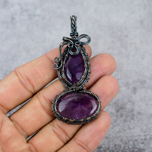 Purple Amethyst Gemstone Pendant