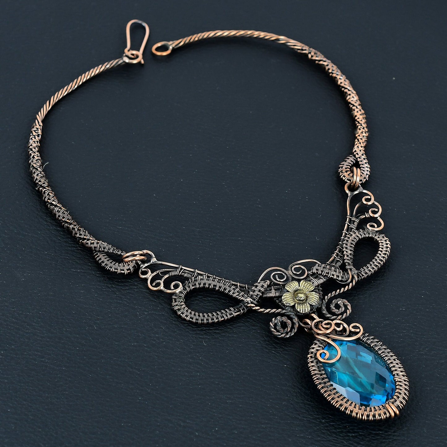 Blue Topaz Gemstone Necklace