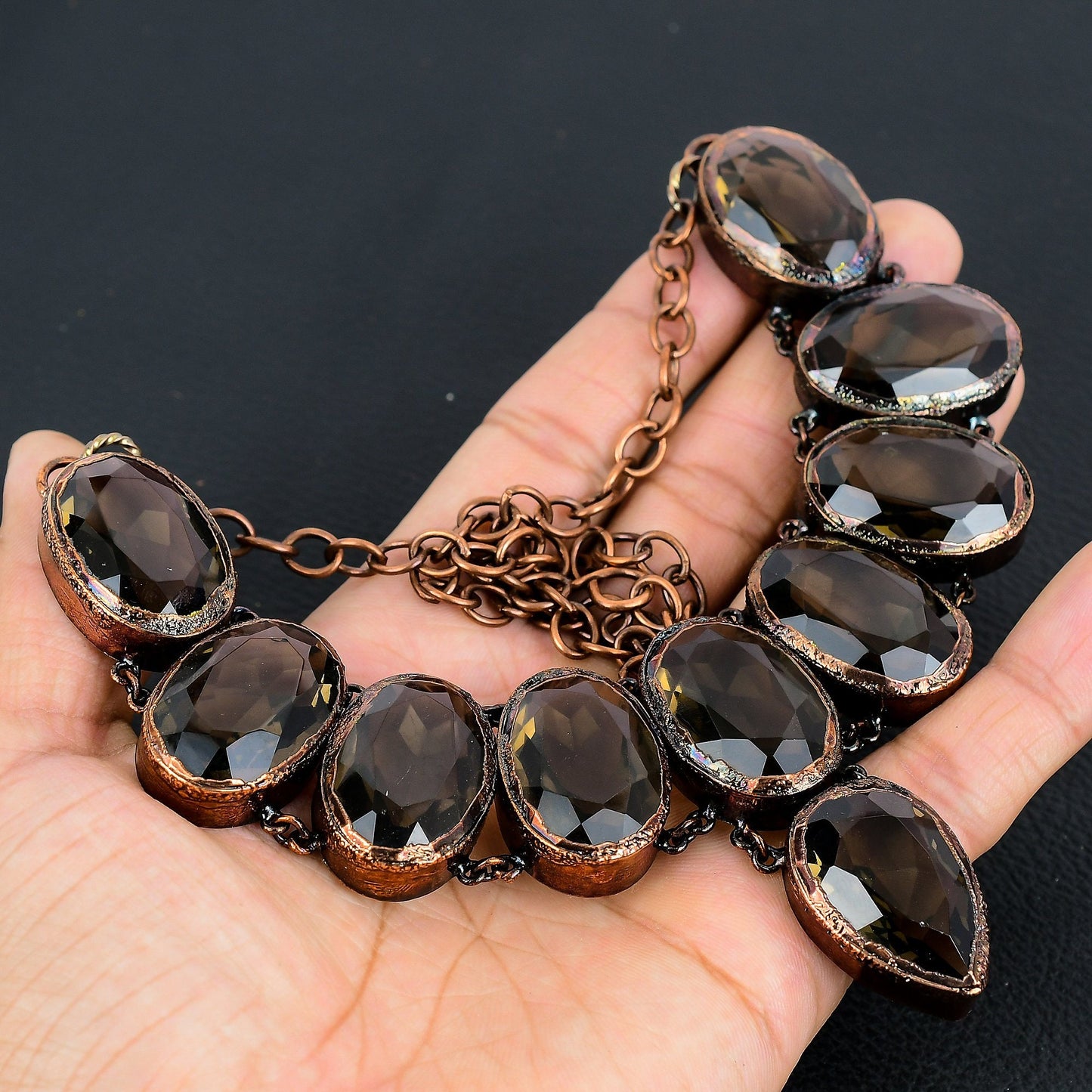 Brown Smoky Topaz Gemstone Necklace