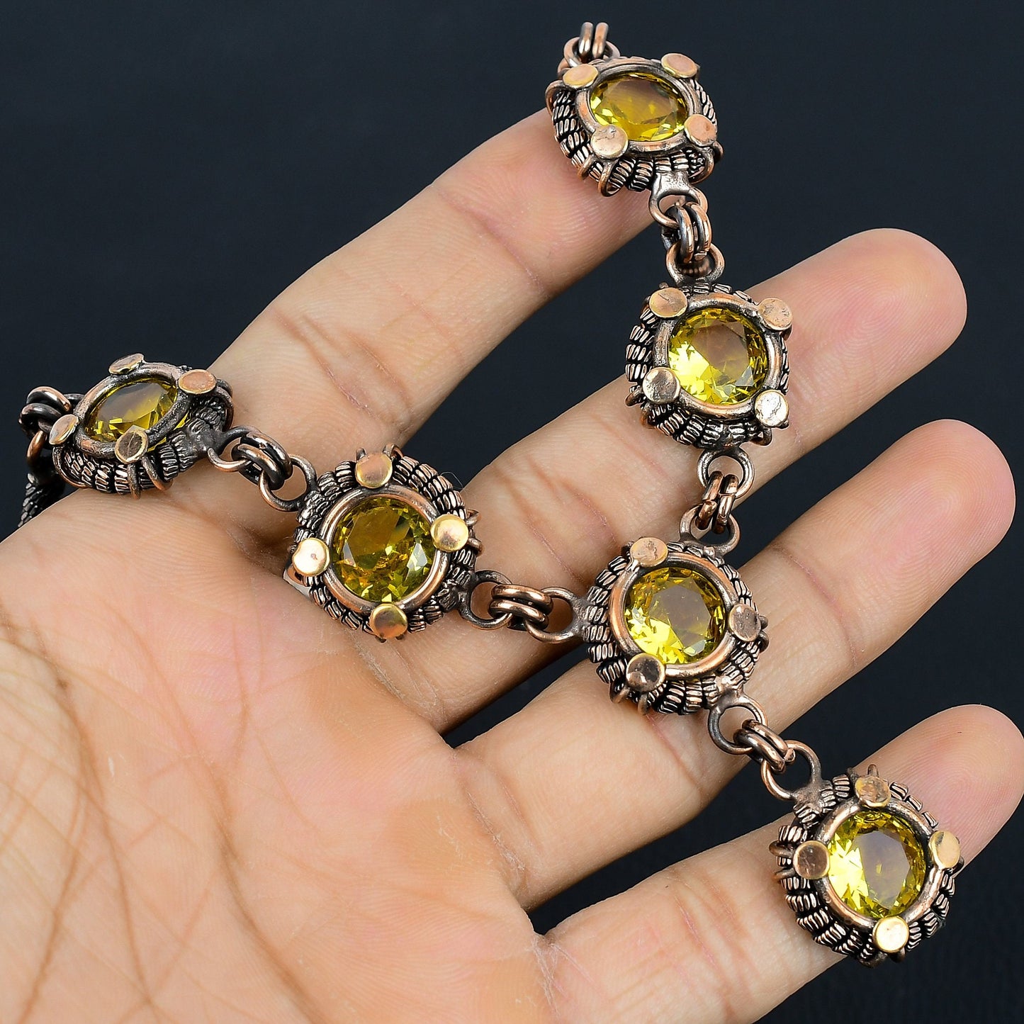 Golden Citrine Gemstone Necklace