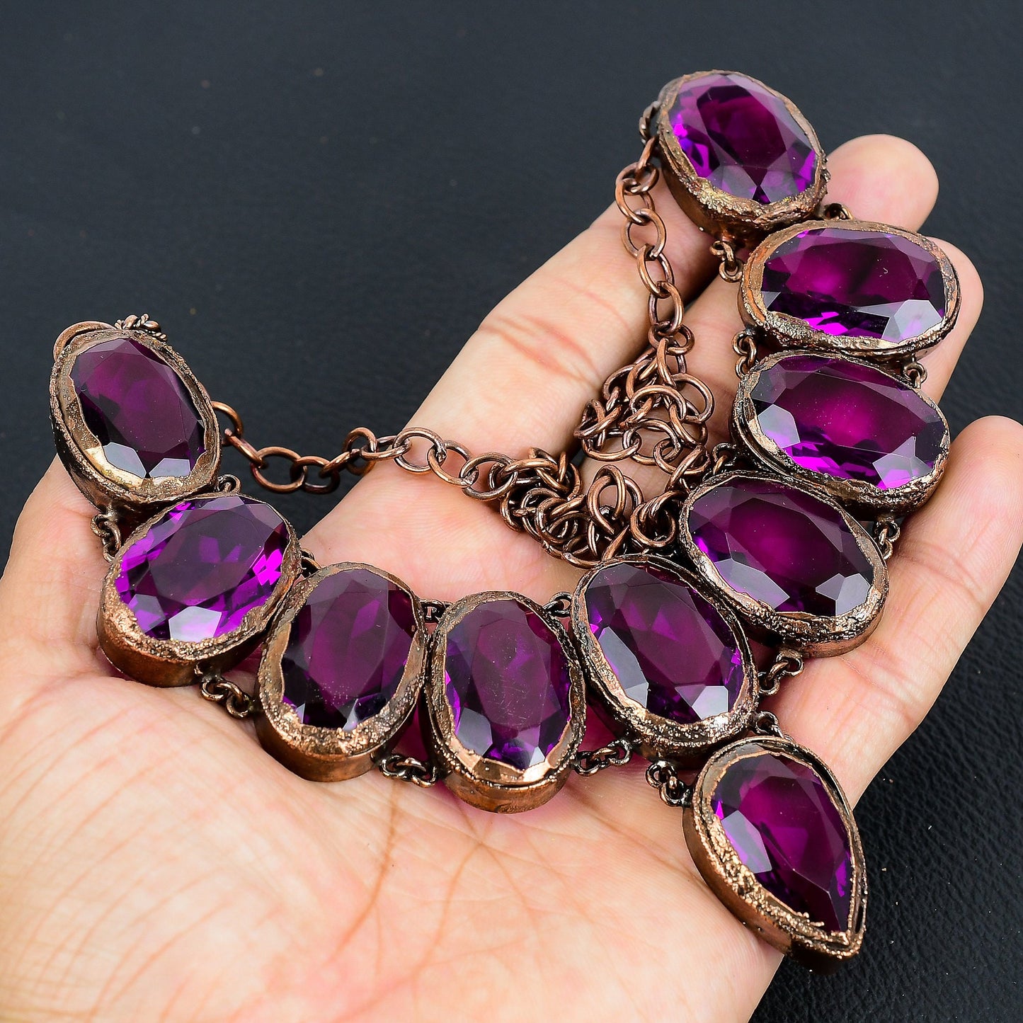 Pink Amethyst Gemstone Necklace