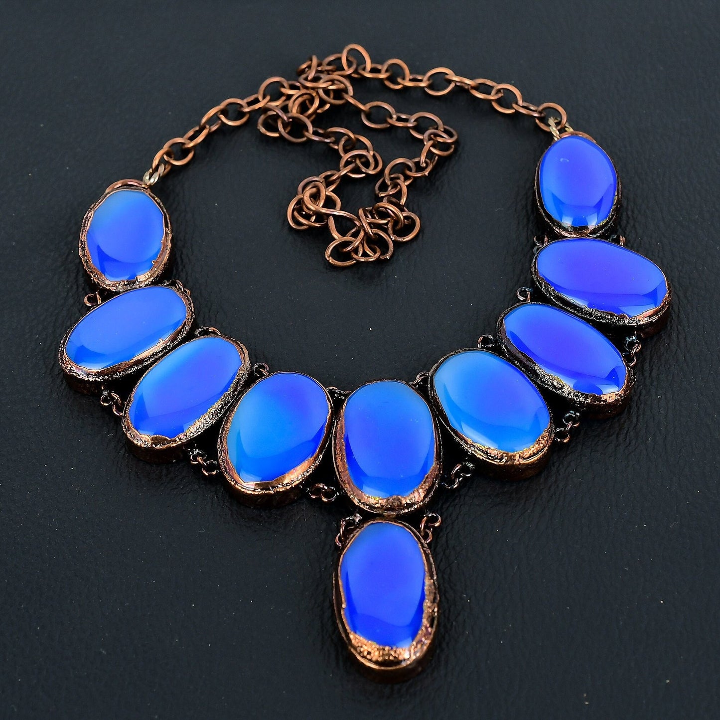 Blue Chalcedony Gemstone Necklace