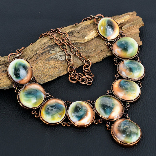 Copper Shiva Eye Gemstone Necklace