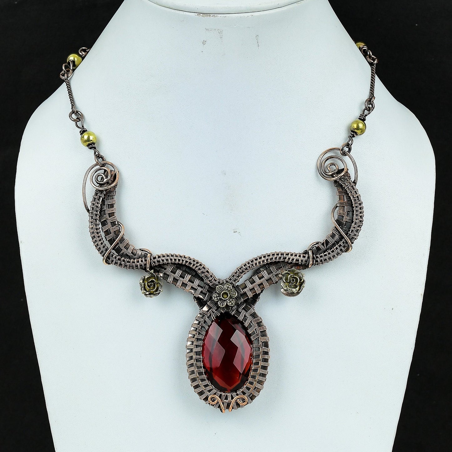 Red Garnet Gemstone Necklace