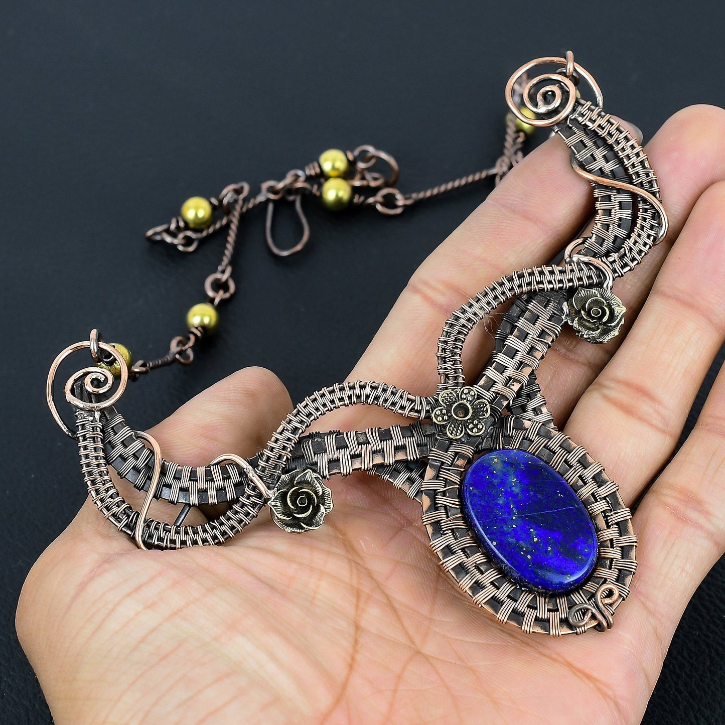 Blue Lapis Lazuli Gemstone Necklace