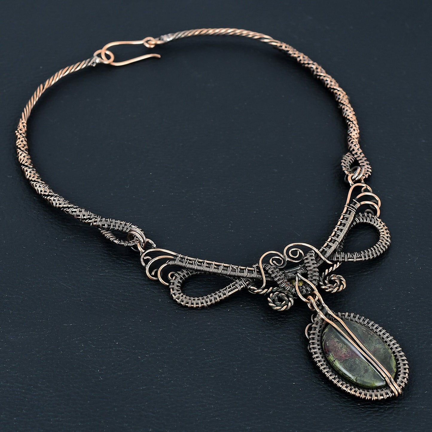 Green Bloodstone Gemstone Pendant