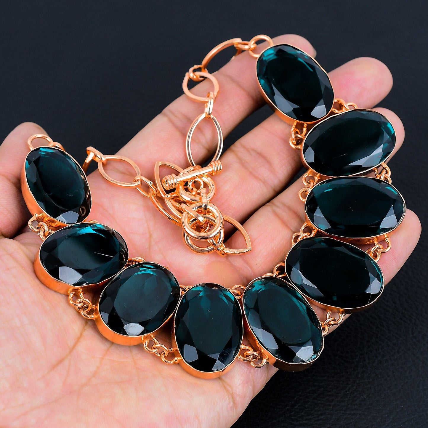 Indicolite Tourmaline Gemstone Necklace