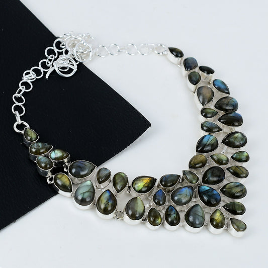 Black Labradorite Gemstone Necklace