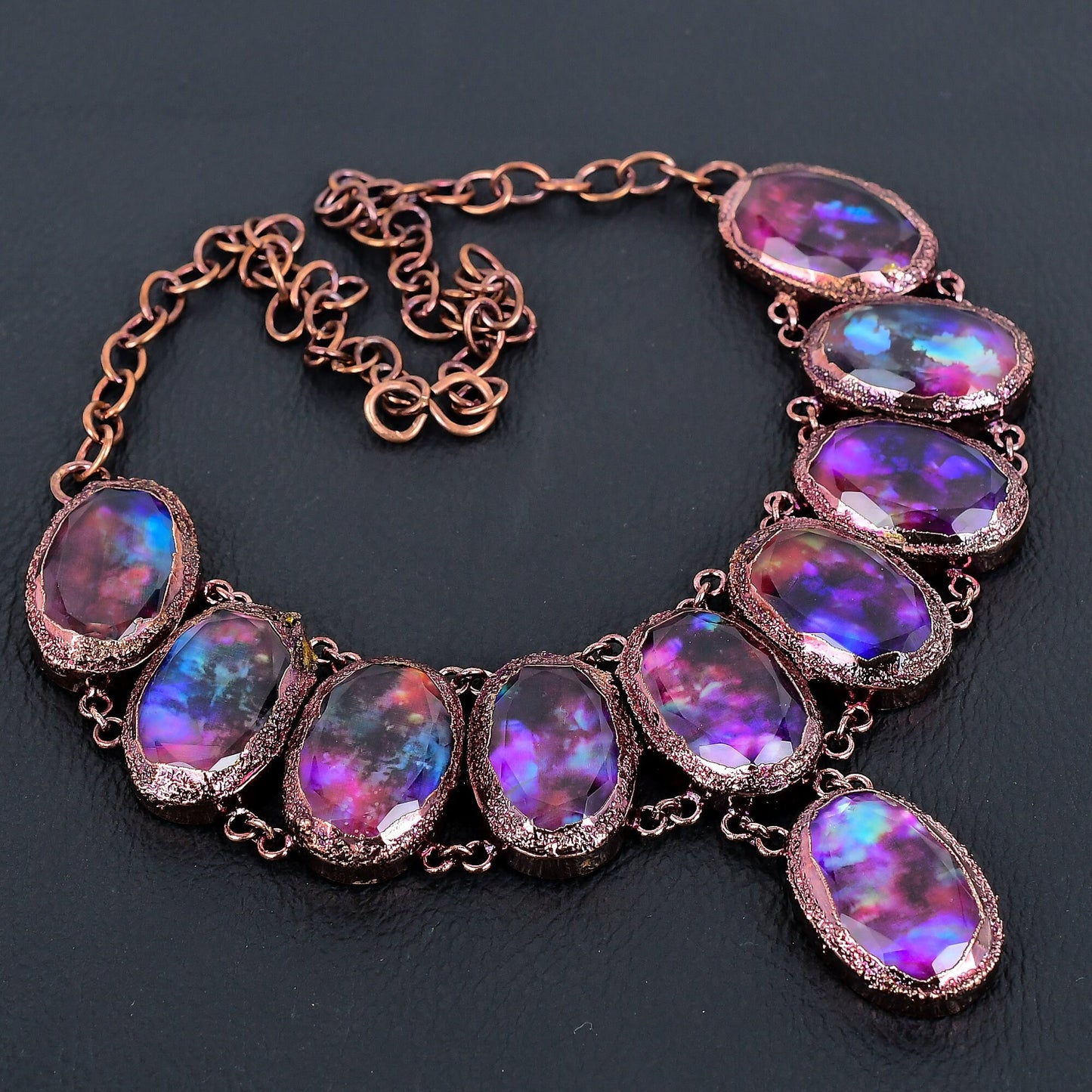 Copper Ammolite Gemstone Necklace