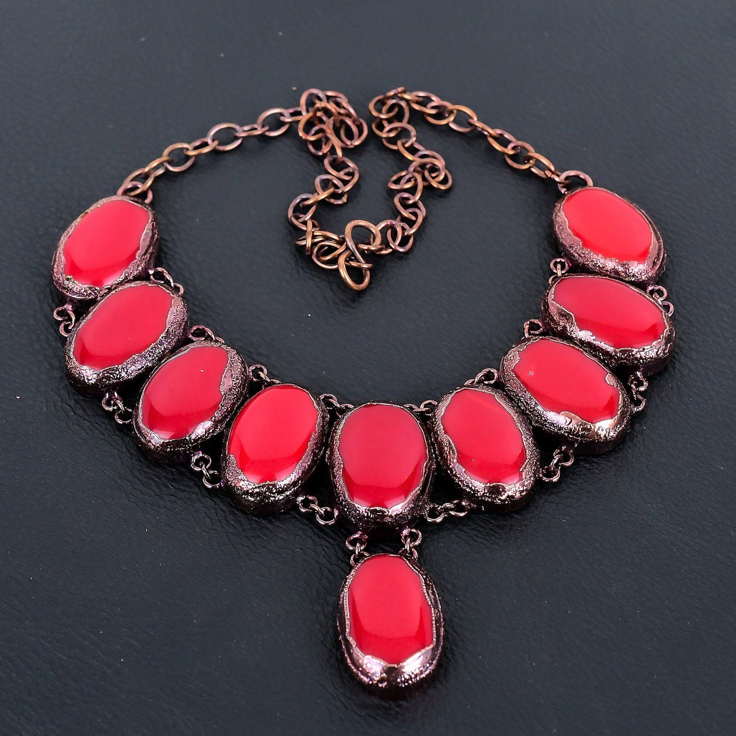 Red Coral Gemstone Necklace