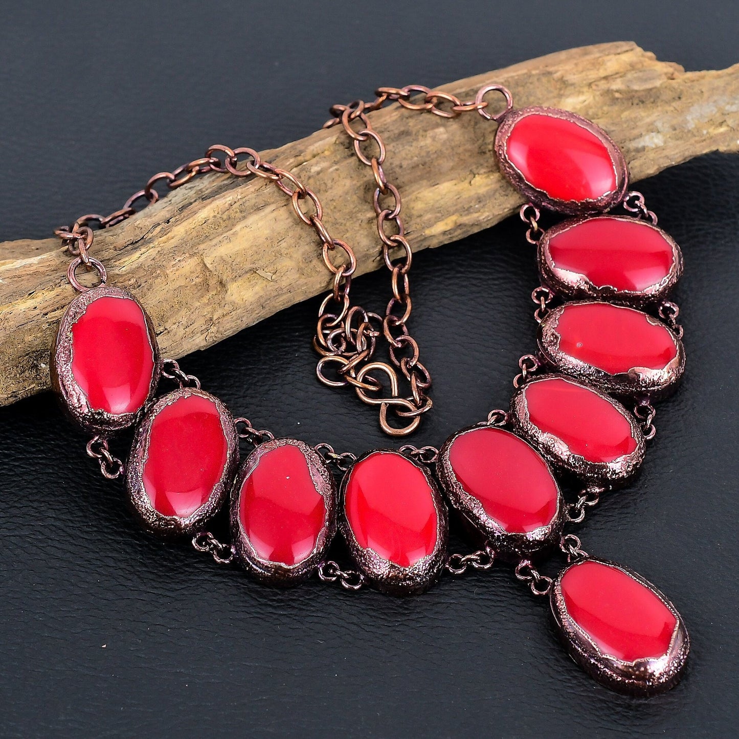Red Coral Gemstone Necklace