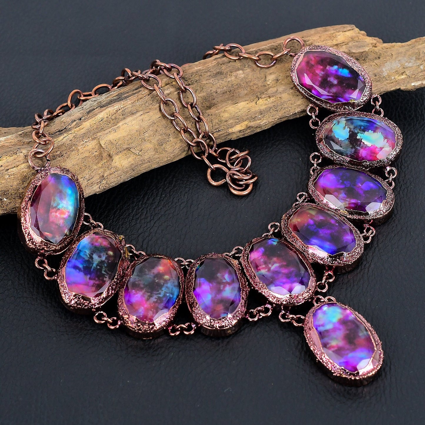 Copper Ammolite Gemstone Necklace