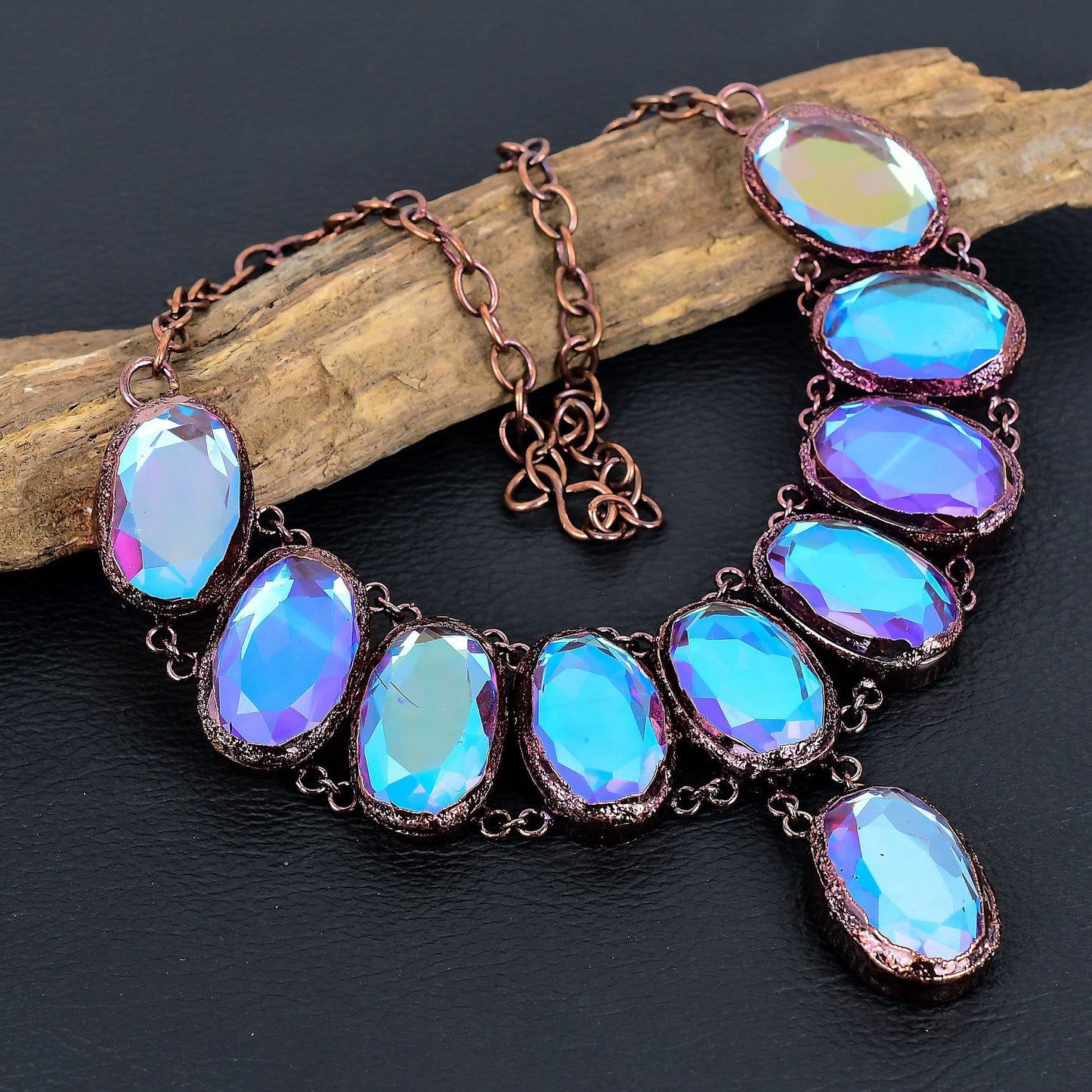 Pink Mystic Topaz Gemstone Necklace