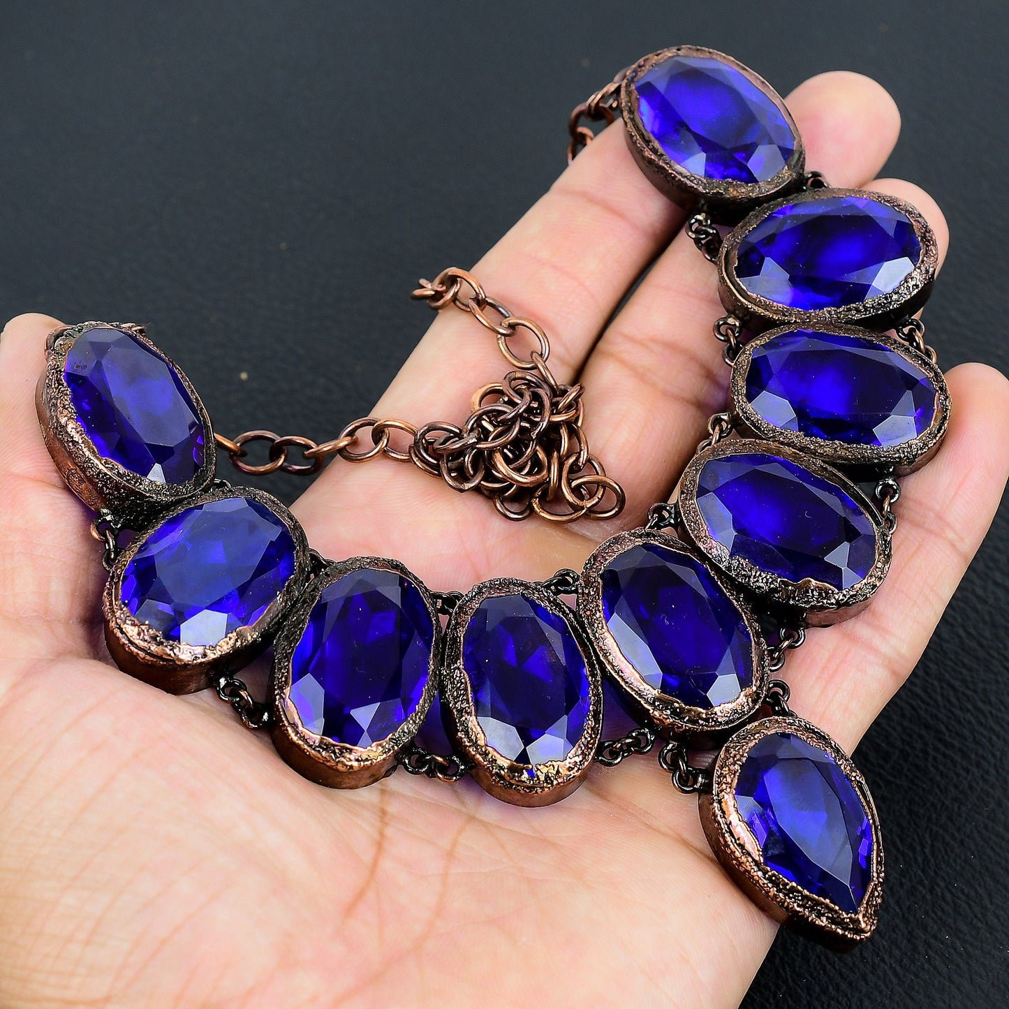 Blue Tanzanite Gemstone Necklace