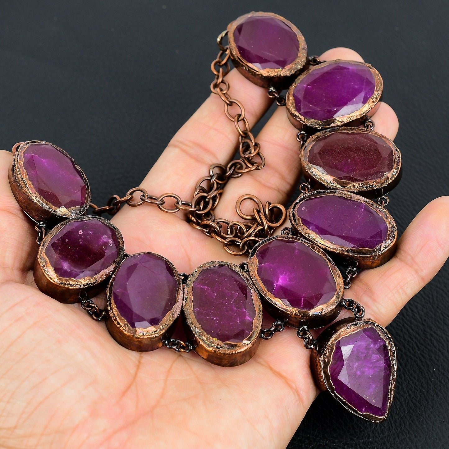 Ruby Red Gemstone Necklace
