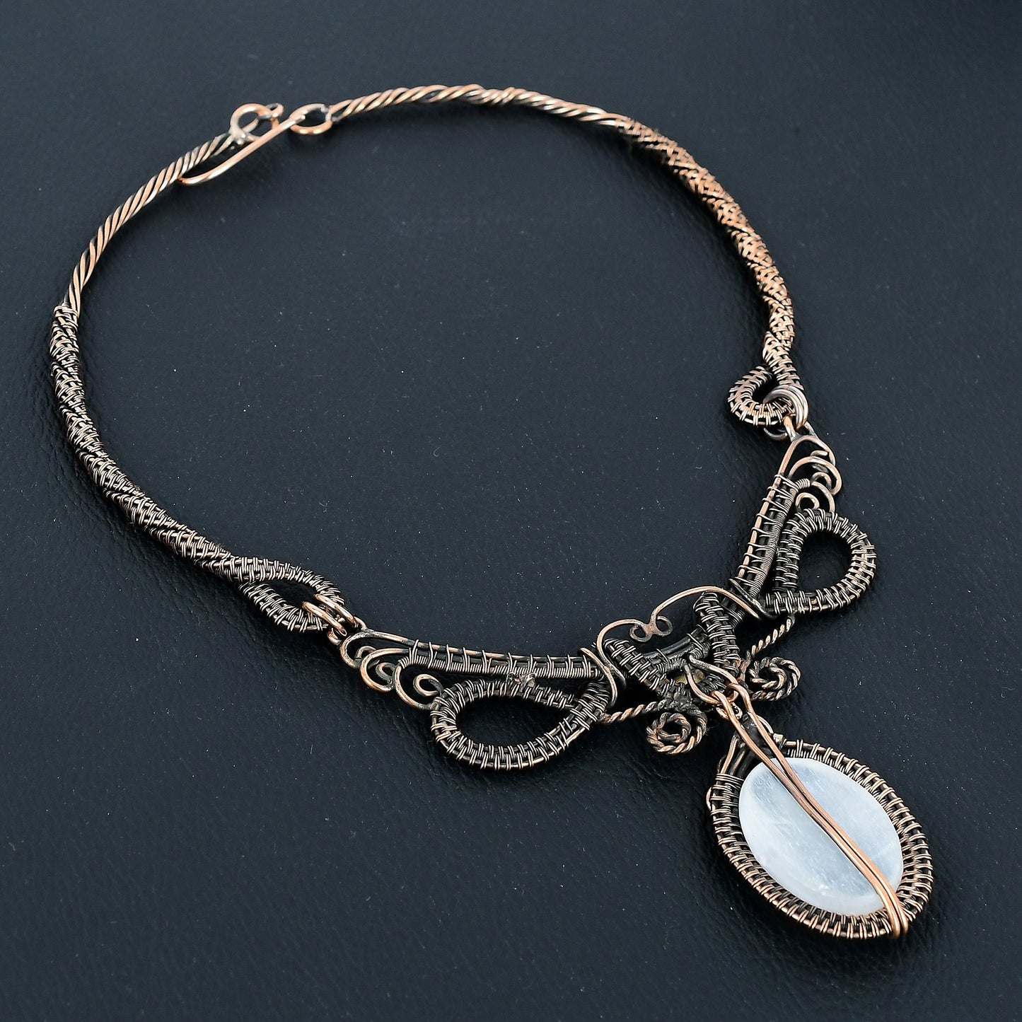 White Selenite Gemstone Necklace