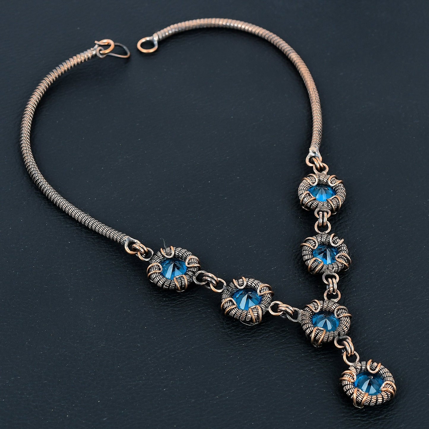 Blue Topaz Gemstone Necklace