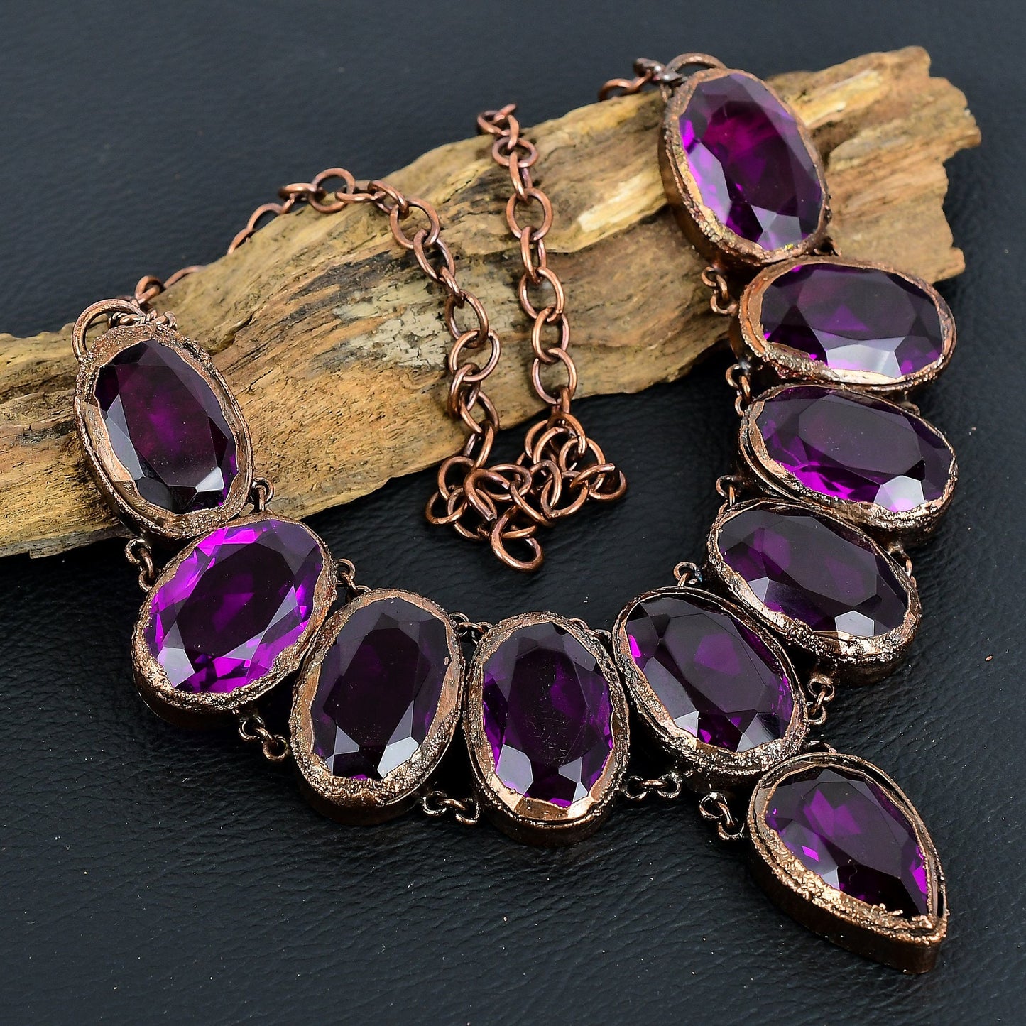 Pink Amethyst Gemstone Necklace
