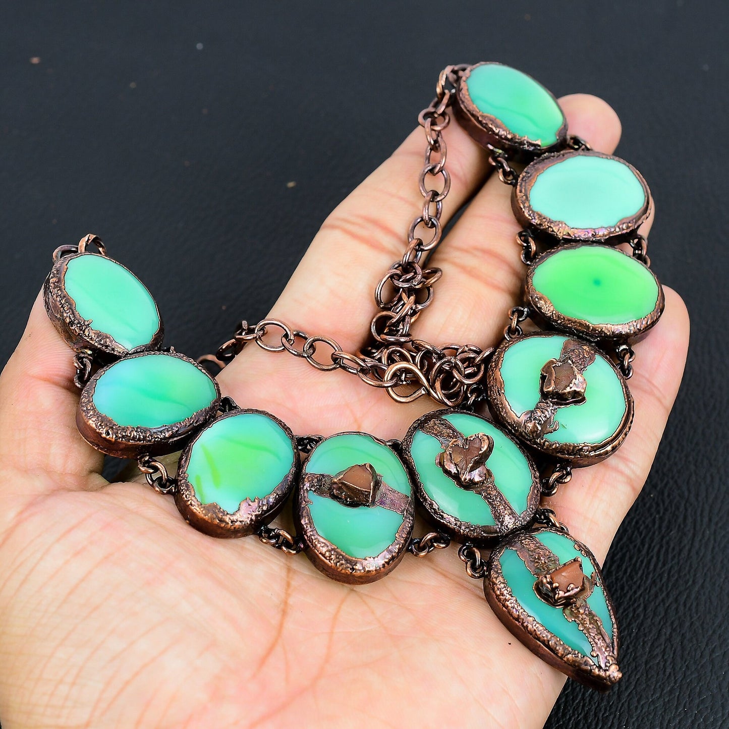 Lemon Chrysoprase Gemstone Necklace