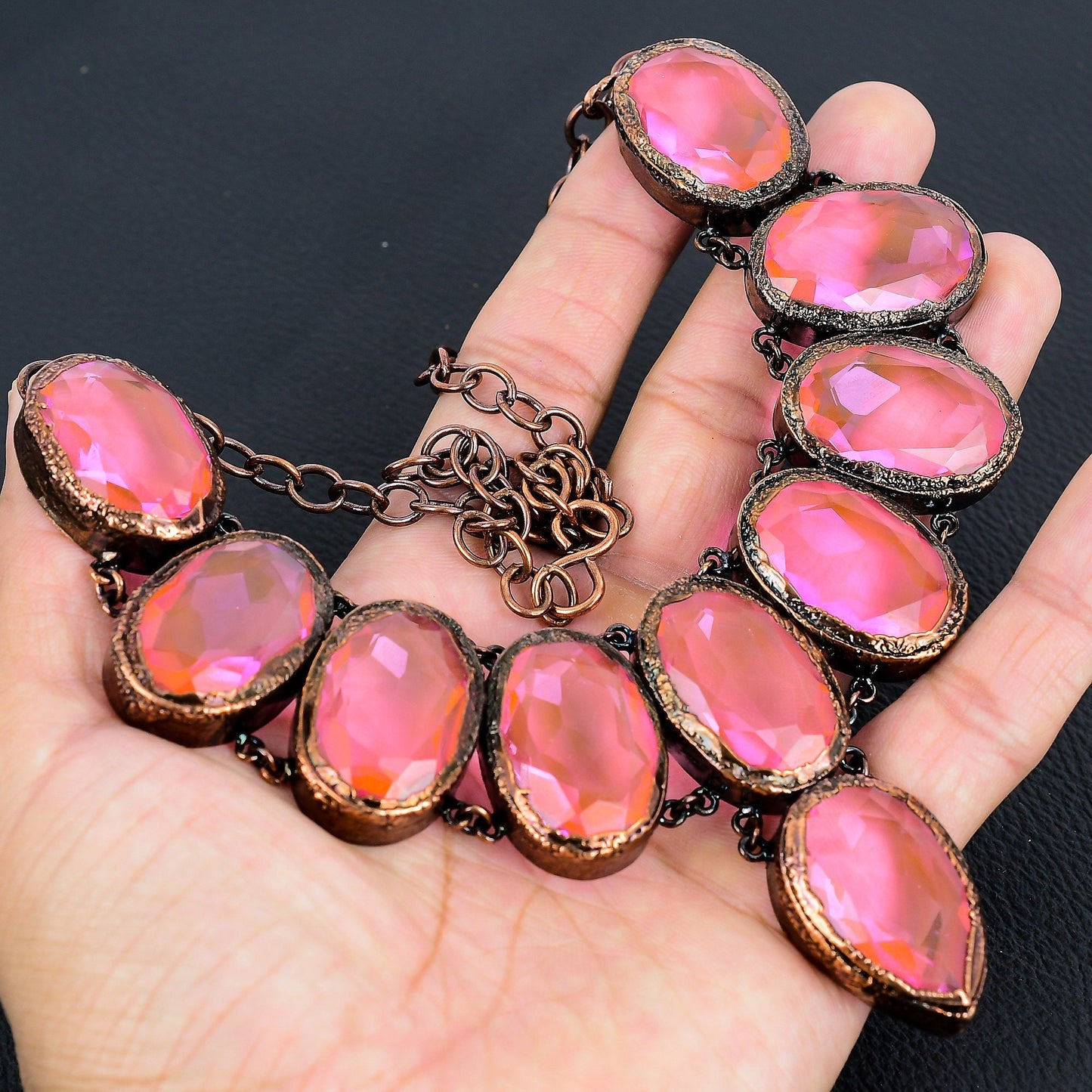 Pink Kunzite Gemstone Necklace