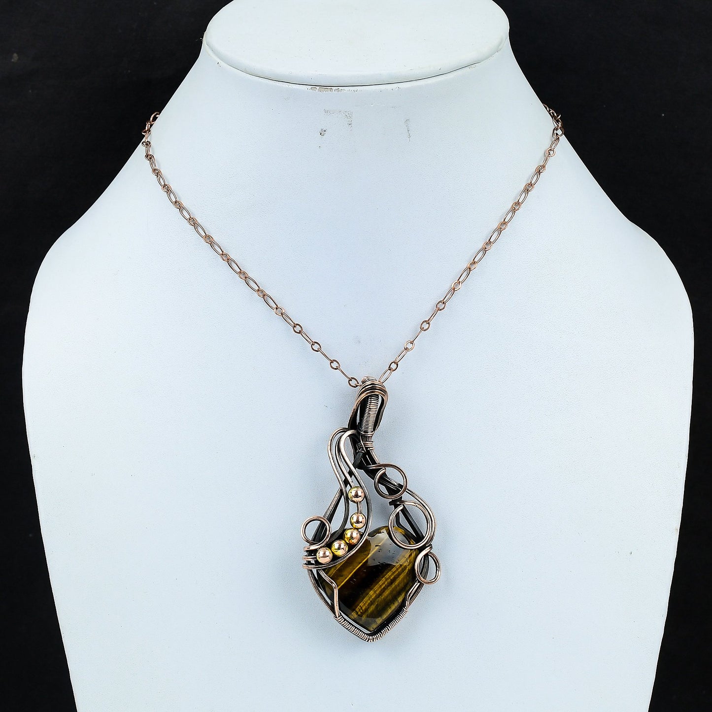 Golden Brown Tiger Eye Gemstone Pendant