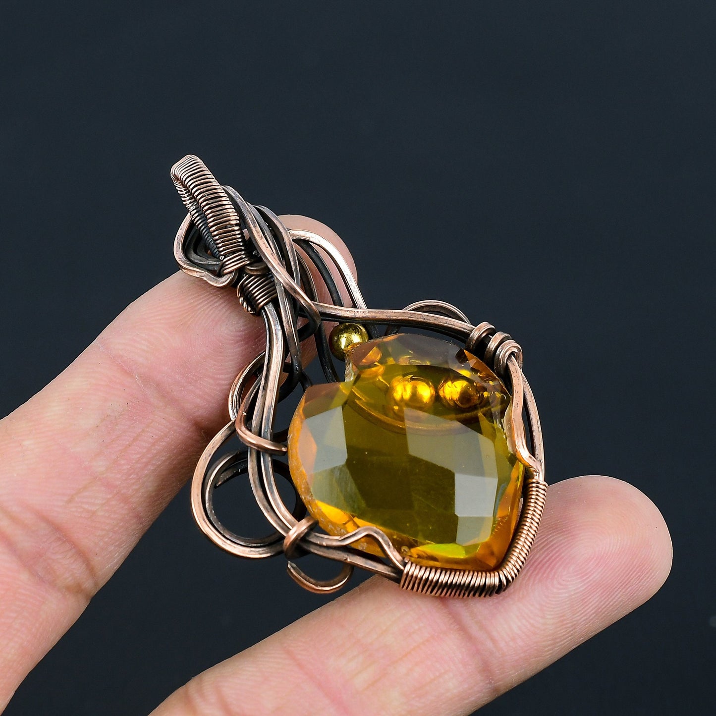 Yellow Citrine Gemstone Pendant