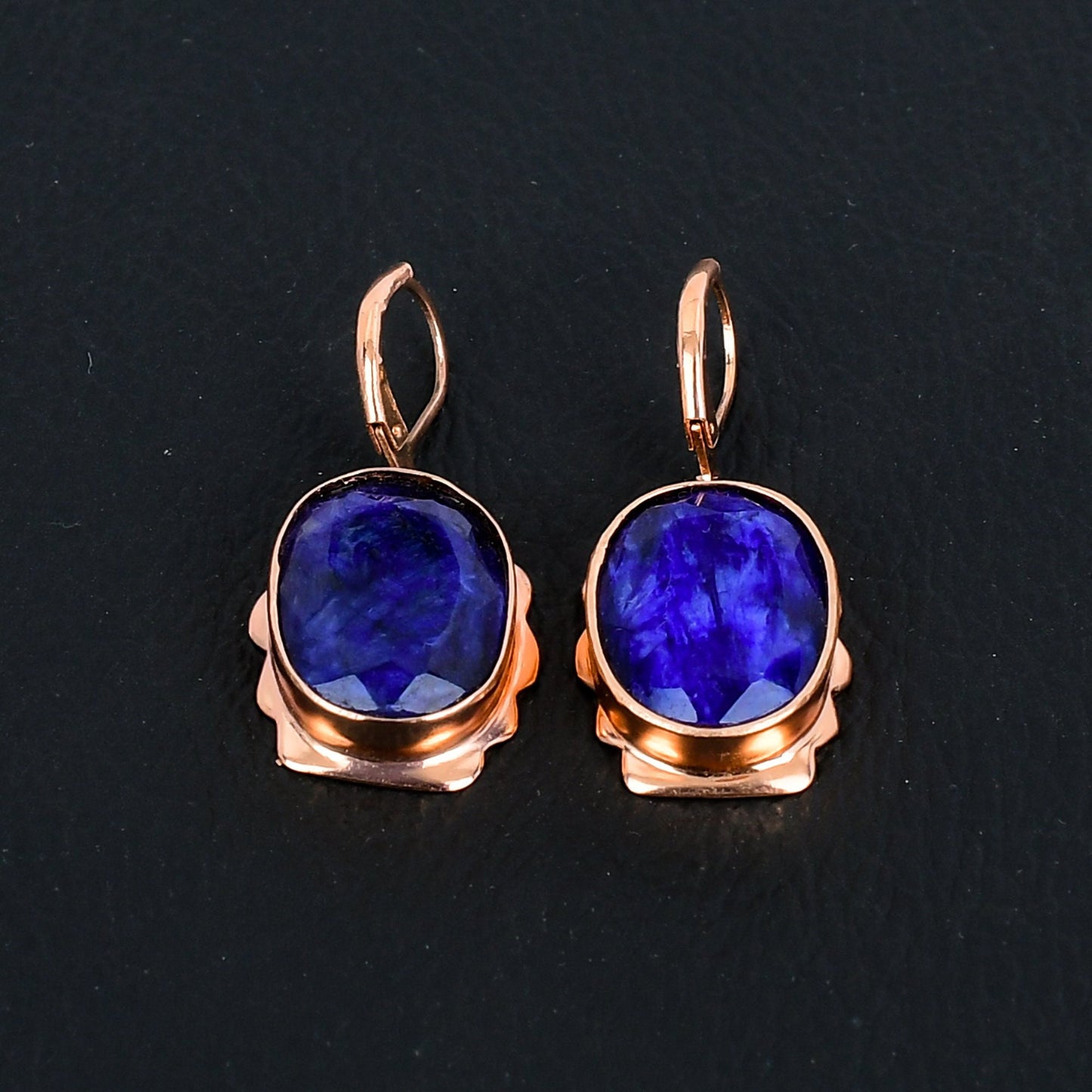 Blue Sapphire Gemstone Earrings